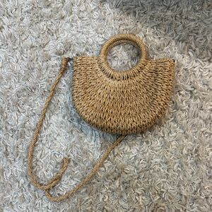 Chic Tan Woven Handbag